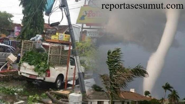 Viral Detik-detik Puting Beliung Terjang Pemotor di Batam